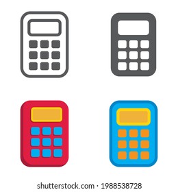calculator designed icons set. Vector illustration.
