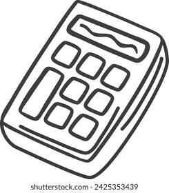 Calculator Device Doodle Vector Illustration