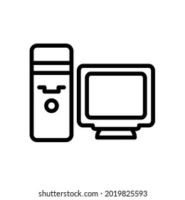 Calculator device icon, Line Vector graphics