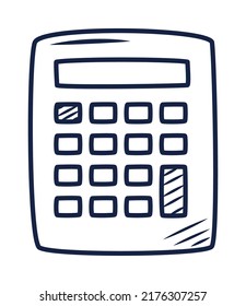 calculator device icon on white background