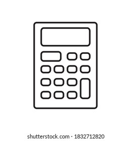 icono de dispositivo de cálculo sobre fondo blanco, estilo de línea, ilustración vectorial