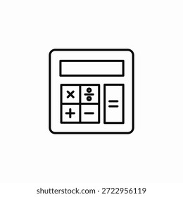 Vector de signo de ícono de dispositivo de calculadora