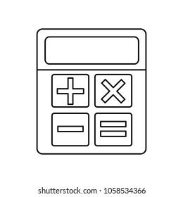 calculator device isolated icon
