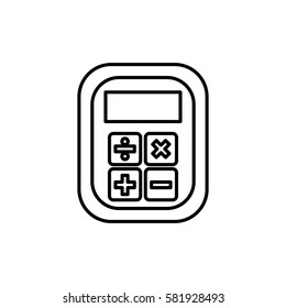 Calculator device isolated icon vector illustration graphic design