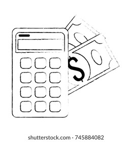 calculator device with money