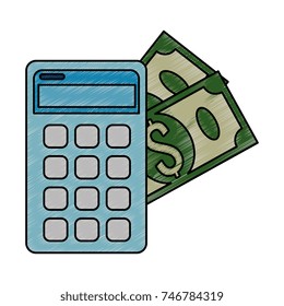 calculator device with money