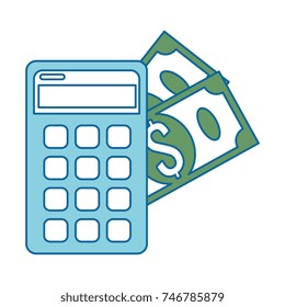 calculator device with money