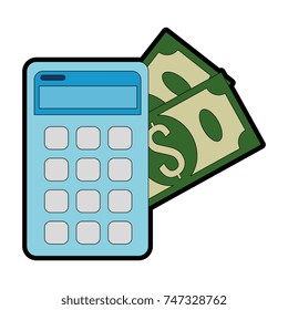 calculator device with money