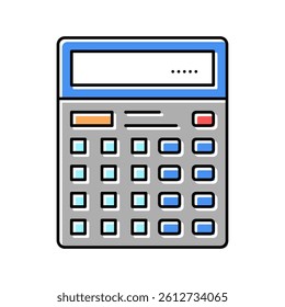 calculator digital device for counting color icon vector. calculator digital device for counting sign. isolated symbol illustration