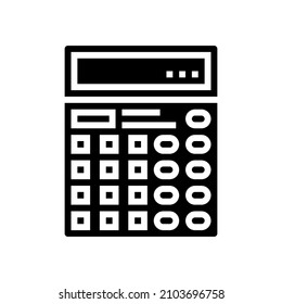 calculator digital device for counting glyph icon vector. calculator digital device for counting sign. isolated contour symbol black illustration