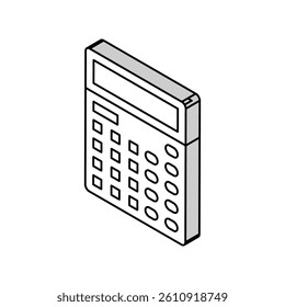 calculator digital device for counting isometric icon vector. calculator digital device for counting sign. isolated symbol illustration