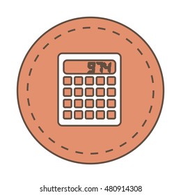 calculator digital isolated icon vector illustration design kawaii