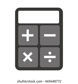 calculator digital math icon vector isolated design