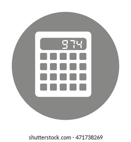 calculator digital math icon vector isolated design