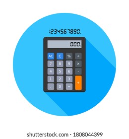 Calculator and Digital number icon vector isolated. Flat style vector illustration.