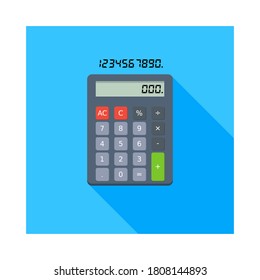 Calculator and Digital number icon vector isolated. Flat style vector illustration.