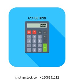 Calculator and Digital number icon vector isolated. Flat style vector illustration.