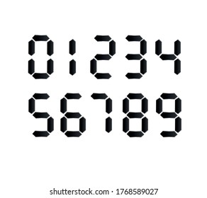 Calculator digital number. Digital numbers set. Vector illustration