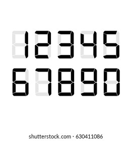 Digital Numbers Isolated Vector Stock Vector (Royalty Free) 690447844