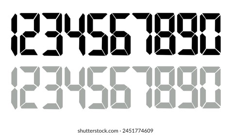Calculator digital numbers. Digital clock number.