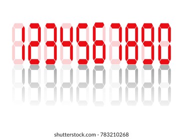Calculator digital numbers. Digital numbers set. Vector illustration 