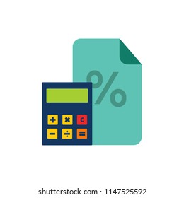 Calculator Discount Logo Icon Design