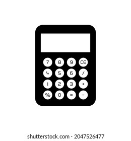Calculator display flat style with black color