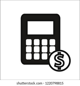 CALCULATOR DOLLAR VECTOR ICON