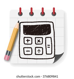 calculator doodle drawing