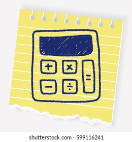calculator doodle drawing