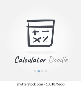 calculator doodle icon