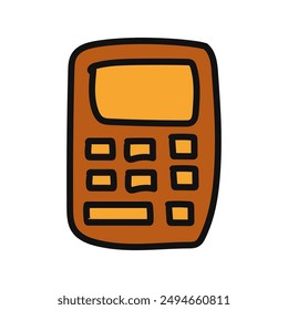 Calculator. Calculator doodle icon. Vector