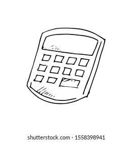 Calculator Doodle Icon Vector Simple Design