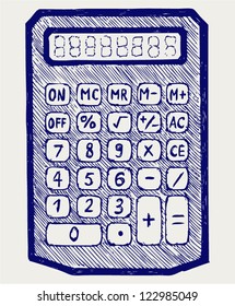 Calculator. Doodle style