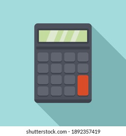 Icono del estimador de la calculadora. Ilustración plana del estimador de calculador icono vector para el diseño web