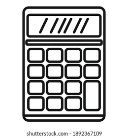 Calculator estimator icon. Outline calculator estimator vector icon for web design isolated on white background