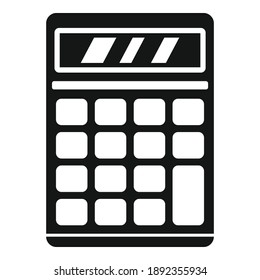 Icono del estimador de la calculadora. Ilustración simple del icono del vector estimador de calculador para el diseño web aislado en fondo blanco