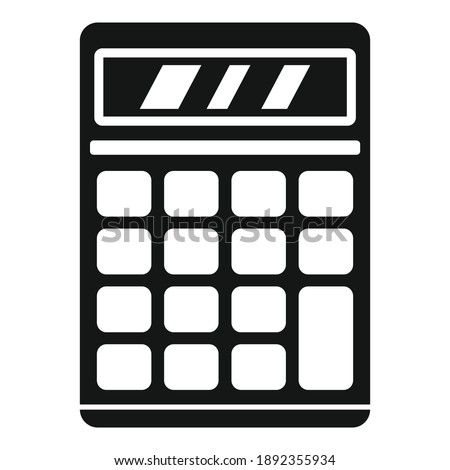 Calculator estimator icon. Simple illustration of calculator estimator vector icon for web design isolated on white background