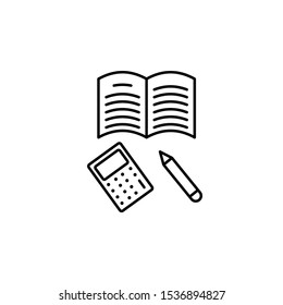 Calculator exercise school icon. Element of school icon