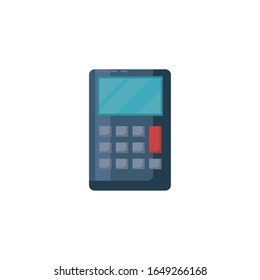 Calculator fill style icon design, Mathematics finance device electronic education office object and accounting theme Vector illustration