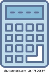 Calculator Filled Blue Tone Icon