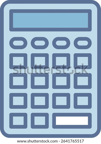 Calculator Filled Blue Tone Icon