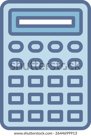 Calculator Filled Blue Tone Icon