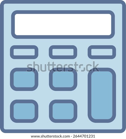 Calculator Filled Blue Tone Icon