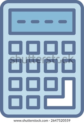 Calculator Filled Blue Tone Icon