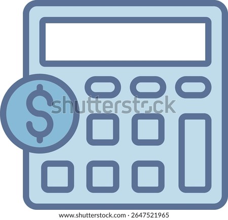 Calculator Filled Blue Tone Icon