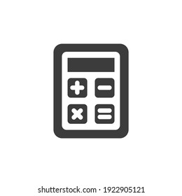 Calculator Finance Icon Isolated on Black and White Vector Graphic