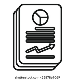 Calculator finance paper plan icon outline vector. Economy future. Financial credit