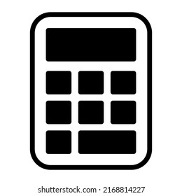 calculator Finance Related Vector Line Icon. Editable Stroke Pixel Perfect.