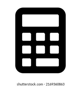 calculator Finance Related Vector Line Icon. Editable Stroke Pixel Perfect.